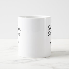 Lächeln Sie noch mehr, drücken Sie weniger Doodle- Jumbo-Tasse