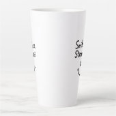 Lächeln Sie noch mehr, drücken Sie weniger Doodle- Milchtasse (Vorderseite)