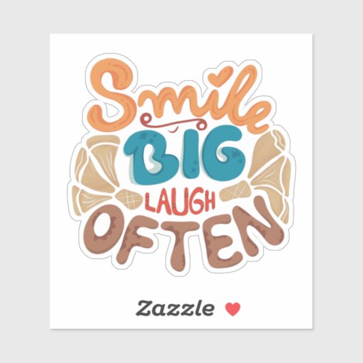 Lächeln Sie oft Big Lächeln: Freude Aufkleber (Blatt)