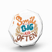 Lächeln Sie oft Big Lächeln: Freude Fotoblock (Links)