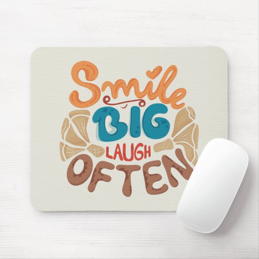 Lächeln Sie oft Big Lächeln: Freude Mousepad (Mit Mouse)