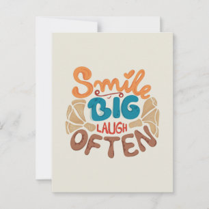Lächeln Sie oft Big Lächeln: Freuen Sie sich auf d Postkarte