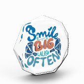 Lächeln Sie oft Big Lächeln: Herzwärmenmeldung Fotoblock (Links)