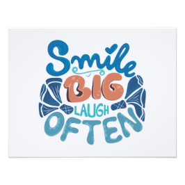 Lächeln Sie oft Big Lächeln: Herzwärmenmeldung Fotodruck