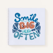 Lächeln Sie oft Big Lächeln: Herzwärmenmeldung Notizblock (Vorderseite)