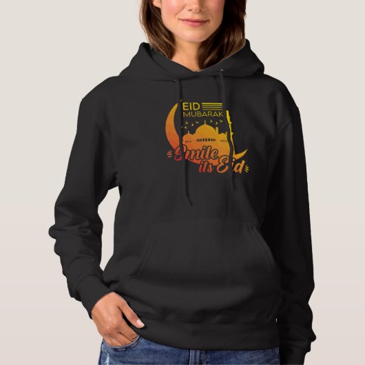 Lächeln Sie sein Eid Eid Mubarak Hoodie (Vorderseite)