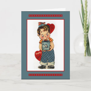 Lächeln Sie, Sie machen eine kleine Valentinkarte Feiertagskarte