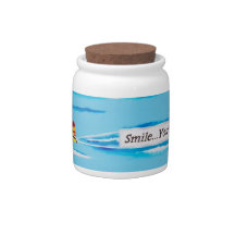 Lächeln Sie sind in Sea Isle Candy Jar