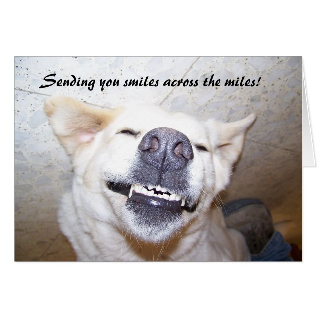 Lächeln Sie über die Meilenkarte (Vorderseite (Horizontal))