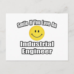 Lächeln Sie, wenn Sie einen Industrieingenieur Lie Postkarte