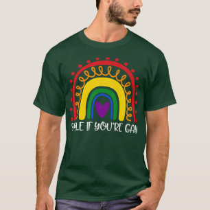 Lächeln Sie, wenn Sie Gay Rainbow Gay Transgender T-Shirt