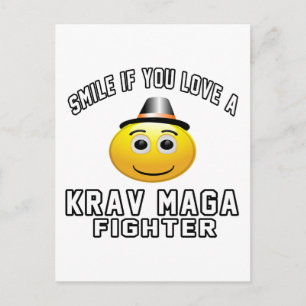 Lächeln Sie, wenn Sie Liebe Krav Maga Fighter Postkarte