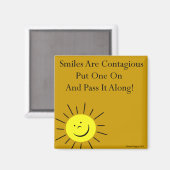 Lächeln sind ansteckend! magnet (Vorderseite/Rückseite)