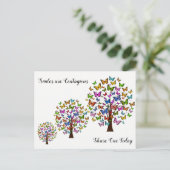 Lächeln sind ansteckend postkarte (Stehend Vorderseite)