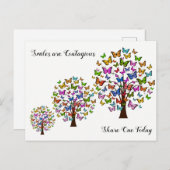 Lächeln sind ansteckend postkarte (Vorne/Hinten)