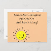 Lächeln sind ansteckend! postkarte (Vorne/Hinten)