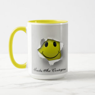 Lächeln sind ansteckend tasse