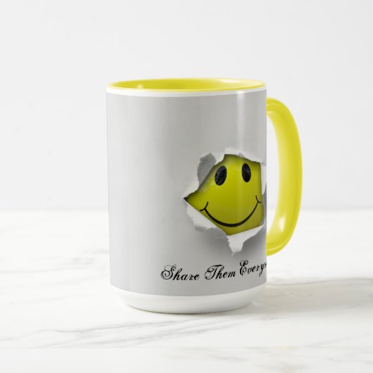 Lächeln sind ansteckende Kaffee-Tasse Tasse (VorderseiteRechts)