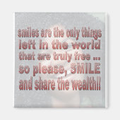 Lächeln sind kostenlos magnet (Vorne)