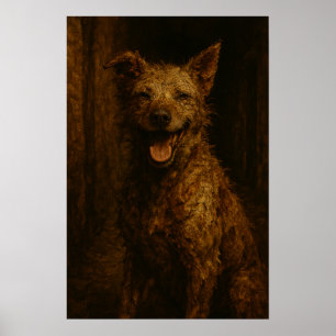 Lächeln sind kostenlos: Struppiger Gassenhund Poster