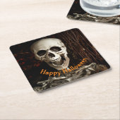 Lächeln Skeleton Halloween Paper Rechteckiger Pappuntersetzer (angewinkelt)