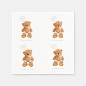 Lächeln Slogan mit gebrochenem Bären Herz. Serviette (Vorderseite)