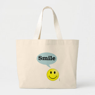 Lächeln-Smiley Gesicht Jumbo Stoffbeutel