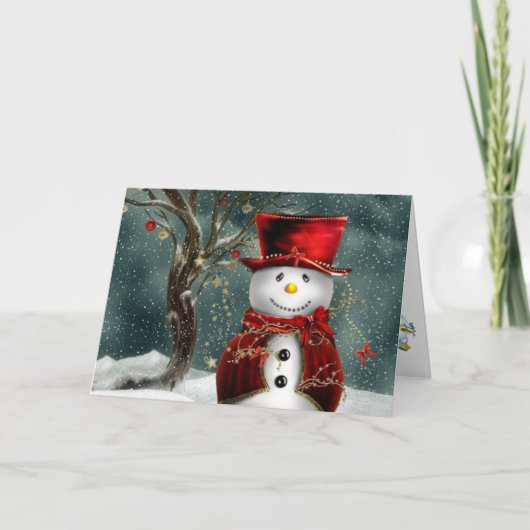 Lächeln Snowman Weihnachten Let It Snow! Ihr Text (Vorderseite)