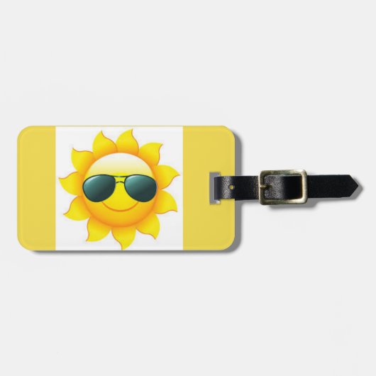 Lächeln Sonnenschein Gepäckmarke Gepäckanhänger (Vorderseite horizontal)