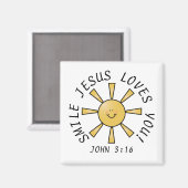 Lächeln Sonnenschein Jesus Lieben Sie Magnet (Vorderseite/Rückseite)