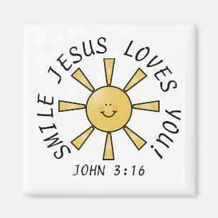 Lächeln Sonnenschein Jesus Lieben Sie Magnet