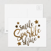 Lächeln, Sparkle, glänzen Postkarte (Vorne/Hinten)