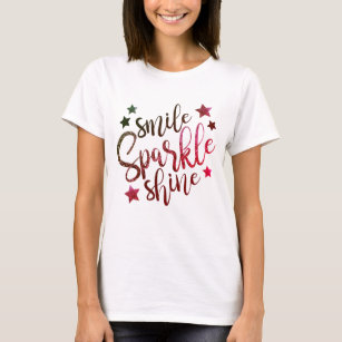 Lächeln, Sparkle & Shine in Lila Gradient Hues T-Shirt