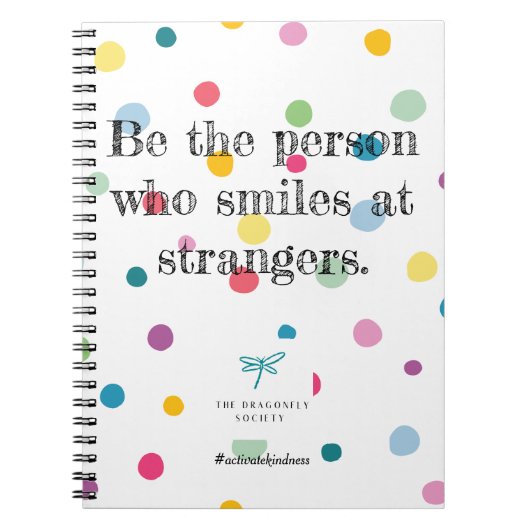 Lächeln ... Spiral Fotonotizbuch Notizblock (Vorderseite)