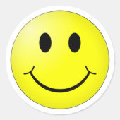Lächeln-Sticker Runder Aufkleber (Vorderseite)