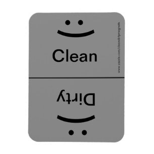 Lächeln/Stirnrunzeln - Drk Grau Magnet