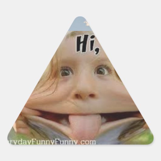 LÄCHELN! :T DREIECKIGER AUFKLEBER (Vorderseite)