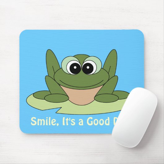 Lächeln-Tag-Frosch Mousepad (Mit Mouse)