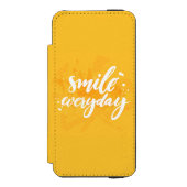 Lächeln täglich incipio iPhone Geldbeutel-Hülle (Folio Vorderseite)