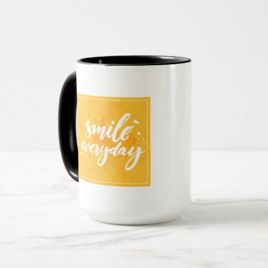 Lächeln täglich tasse (Vorderseite Links)