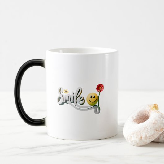Lächeln, Tasse (Mit Donut)