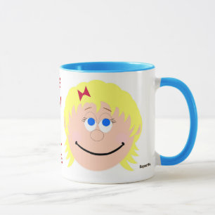 Lächeln Tasse Blonde Blue Mit Augen Girl