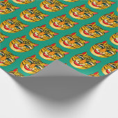 Lächeln Tiger Wasserfarbe Muster Umhüllungspapier Geschenkpapier (Ecke)