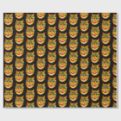 Lächeln Tiger Wasserfarbe Muster Umhüllungspapier Geschenkpapier (Flach)