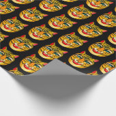 Lächeln Tiger Wasserfarbe Muster Umhüllungspapier Geschenkpapier (Ecke)