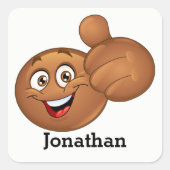 Lächeln treibt auf quadratischer aufkleber (Vorderseite)