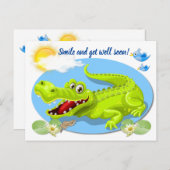 Lächeln und bald gut werden! postkarte (Vorne/Hinten)