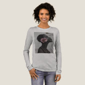 Lächeln und Blume Tri-Blend Shirt (Volle Vorderseite)