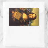 Lächeln und essen Torfukey Rechteckiger Aufkleber (Tasche)