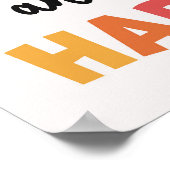 Lächeln und glücklich sein, die Kunst der Mauer Poster (Ecke)